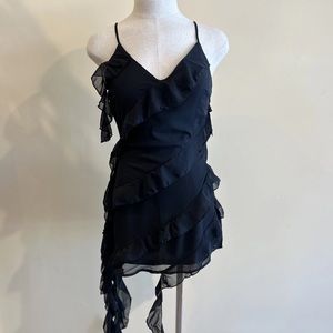 Mesh ruffle dress